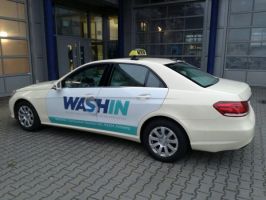 Fahrzeugbeschriftung | Taxibeschriftung mit Digitaldruck, Kunde: WASHIN und Taxi Penschok